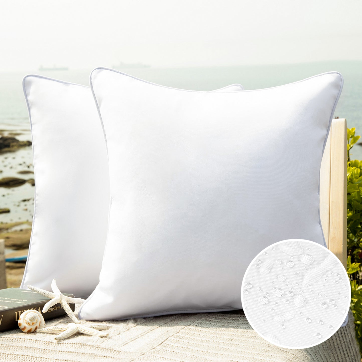 Outdoor Waterproof Throw Pillow Covers (20X20)