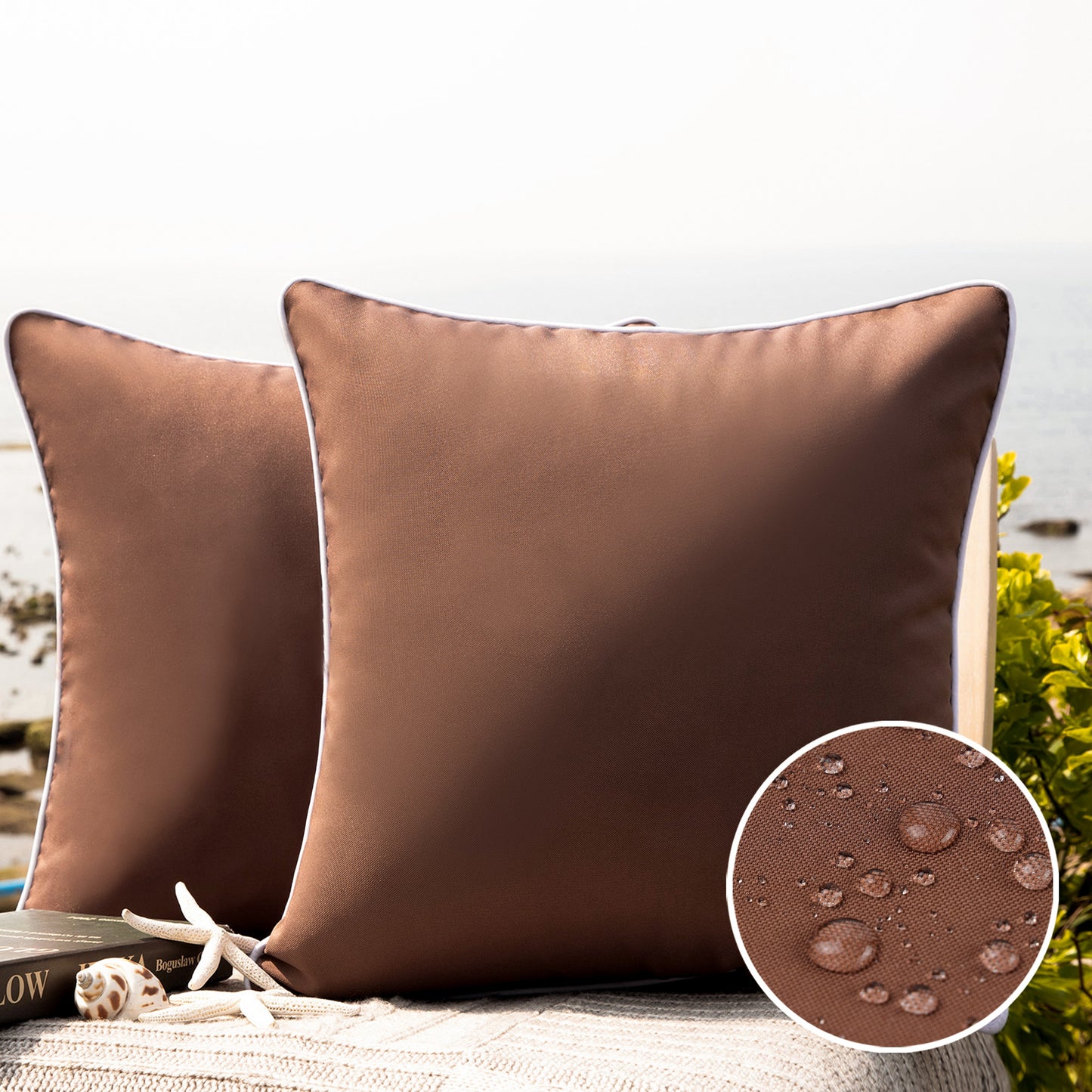 Outdoor Waterproof Throw Pillow Covers (20X20)