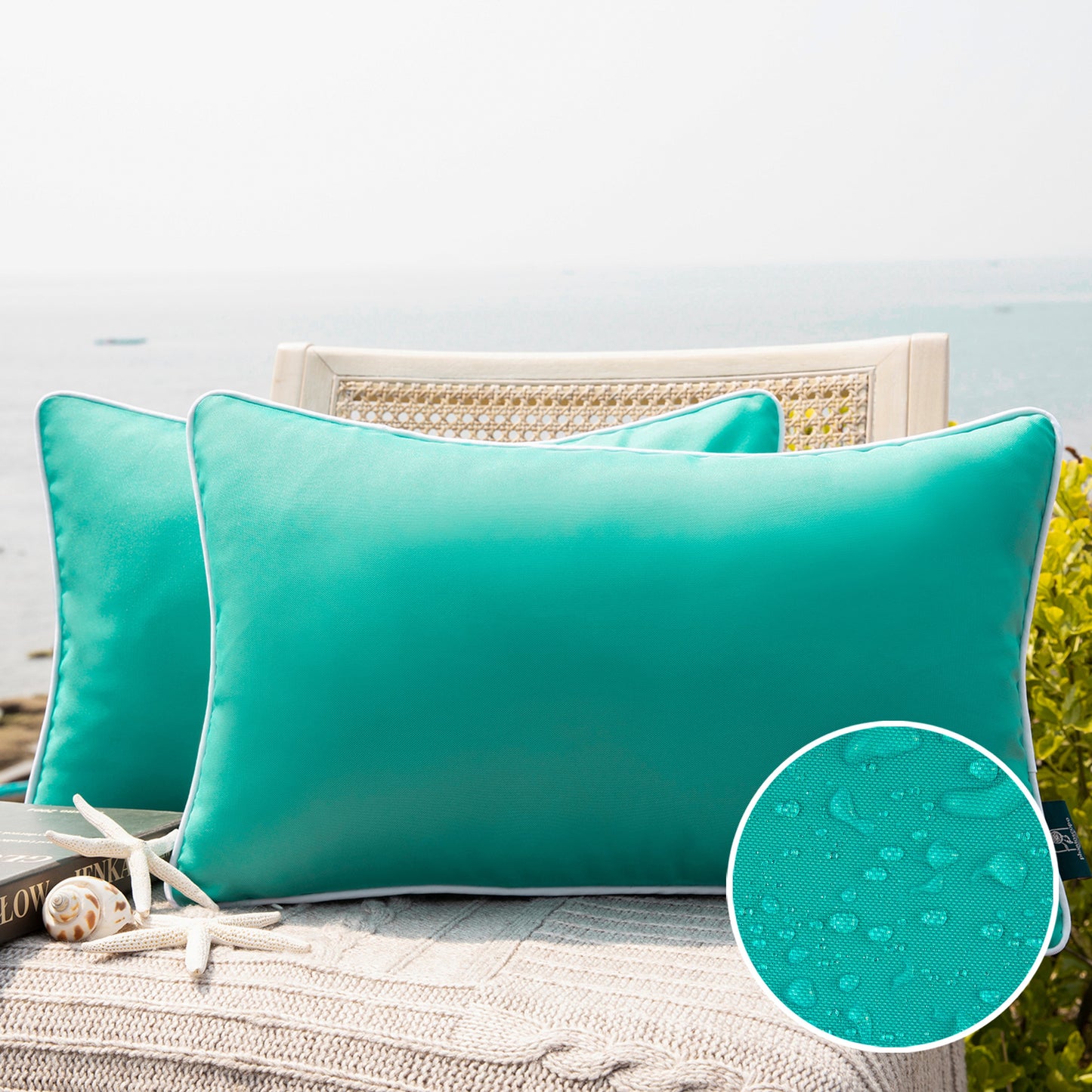 Outdoor Waterproof Throw Pillow Covers (12X20)