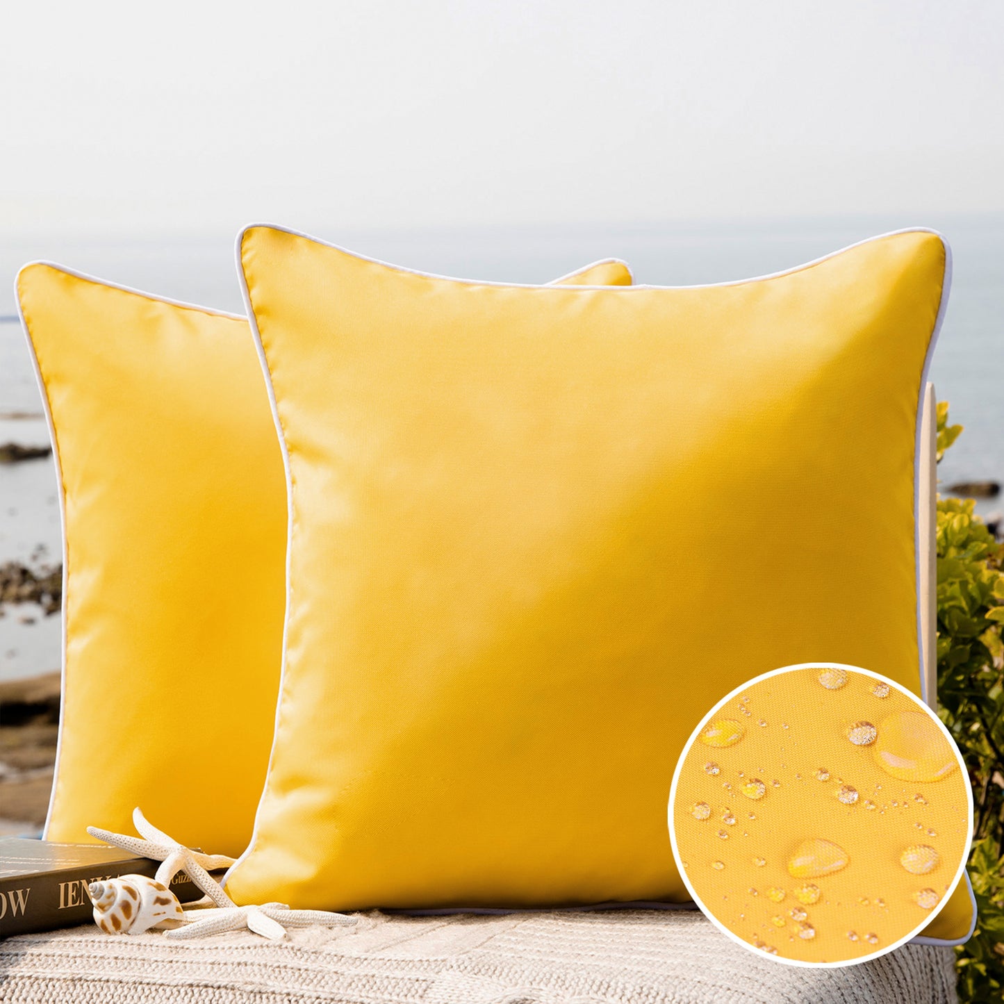 Outdoor Waterproof Throw Pillow Covers (20X20)