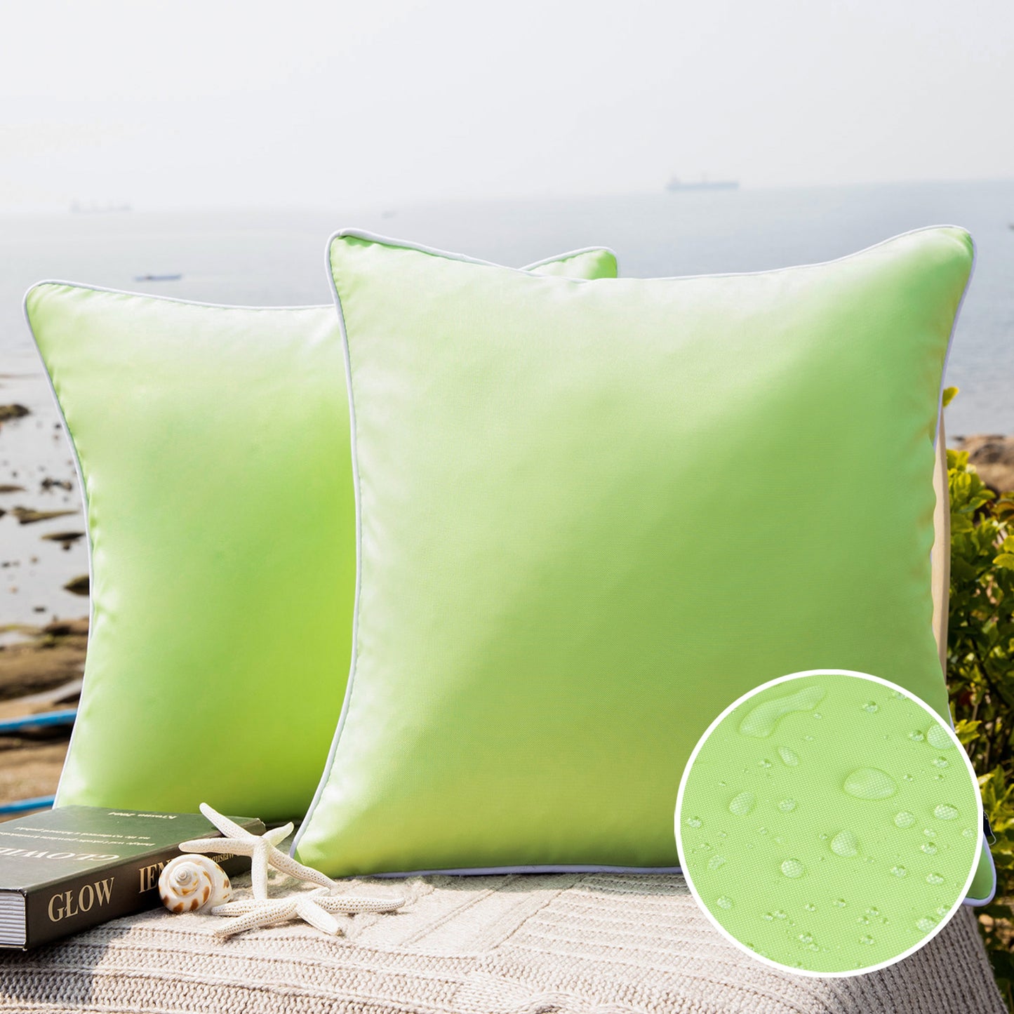 Outdoor Waterproof Throw Pillow Covers (20X20)