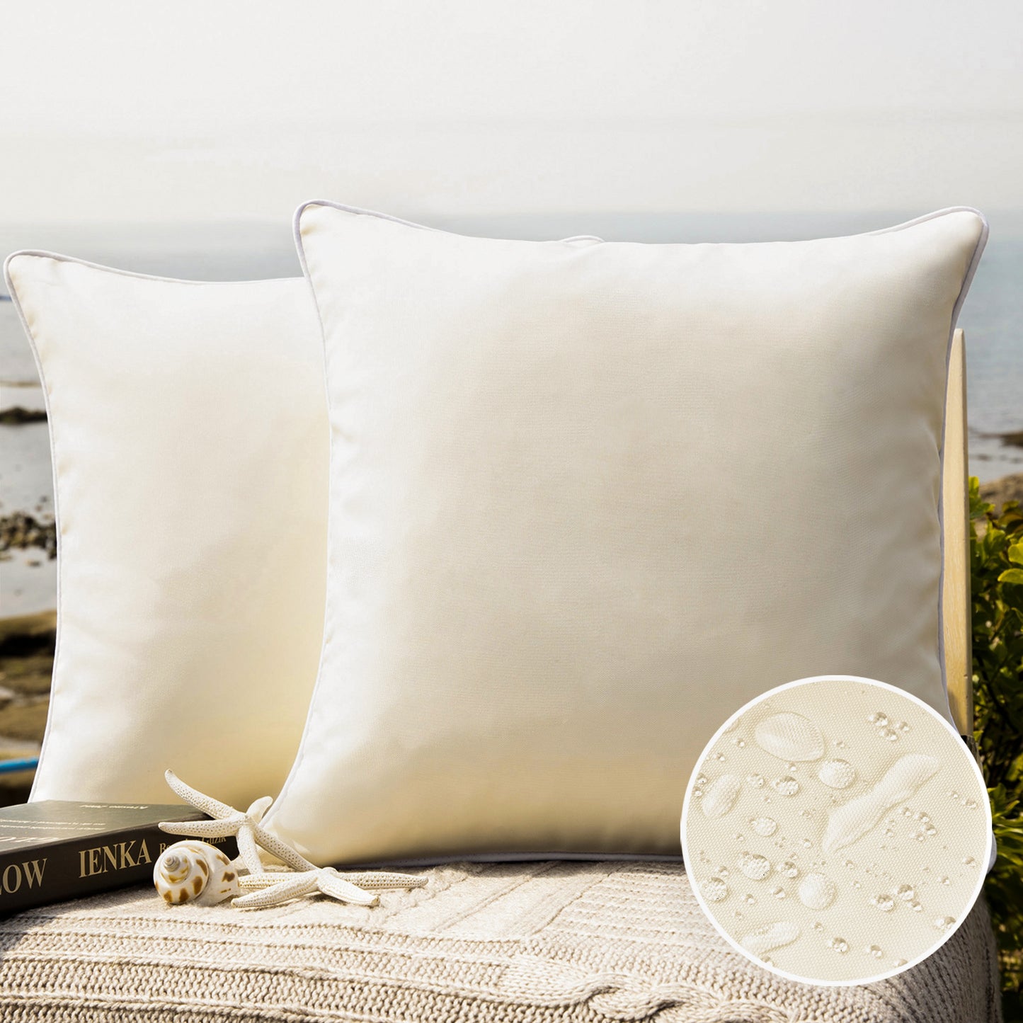 Outdoor Waterproof Throw Pillow Covers (20X20)