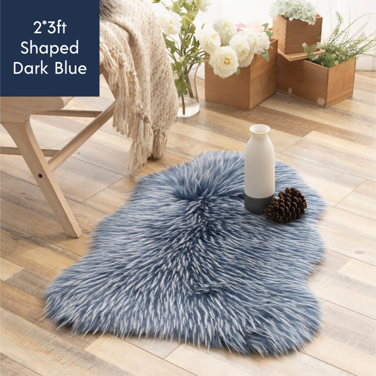 Faux Peacock Fur Rug