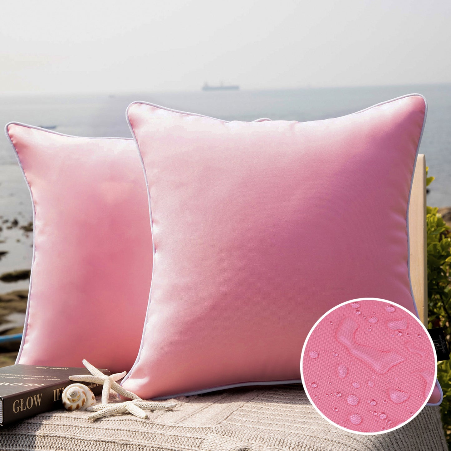 Outdoor Waterproof Throw Pillow Covers (20X20)