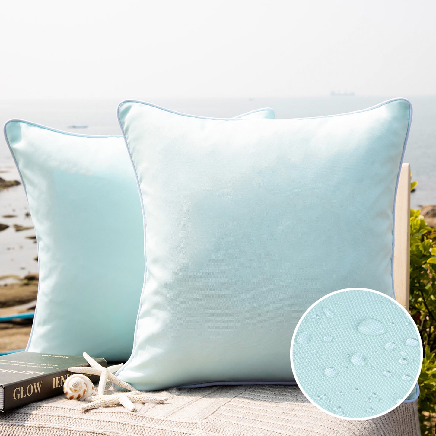 Outdoor Waterproof Throw Pillow Covers (20X20)