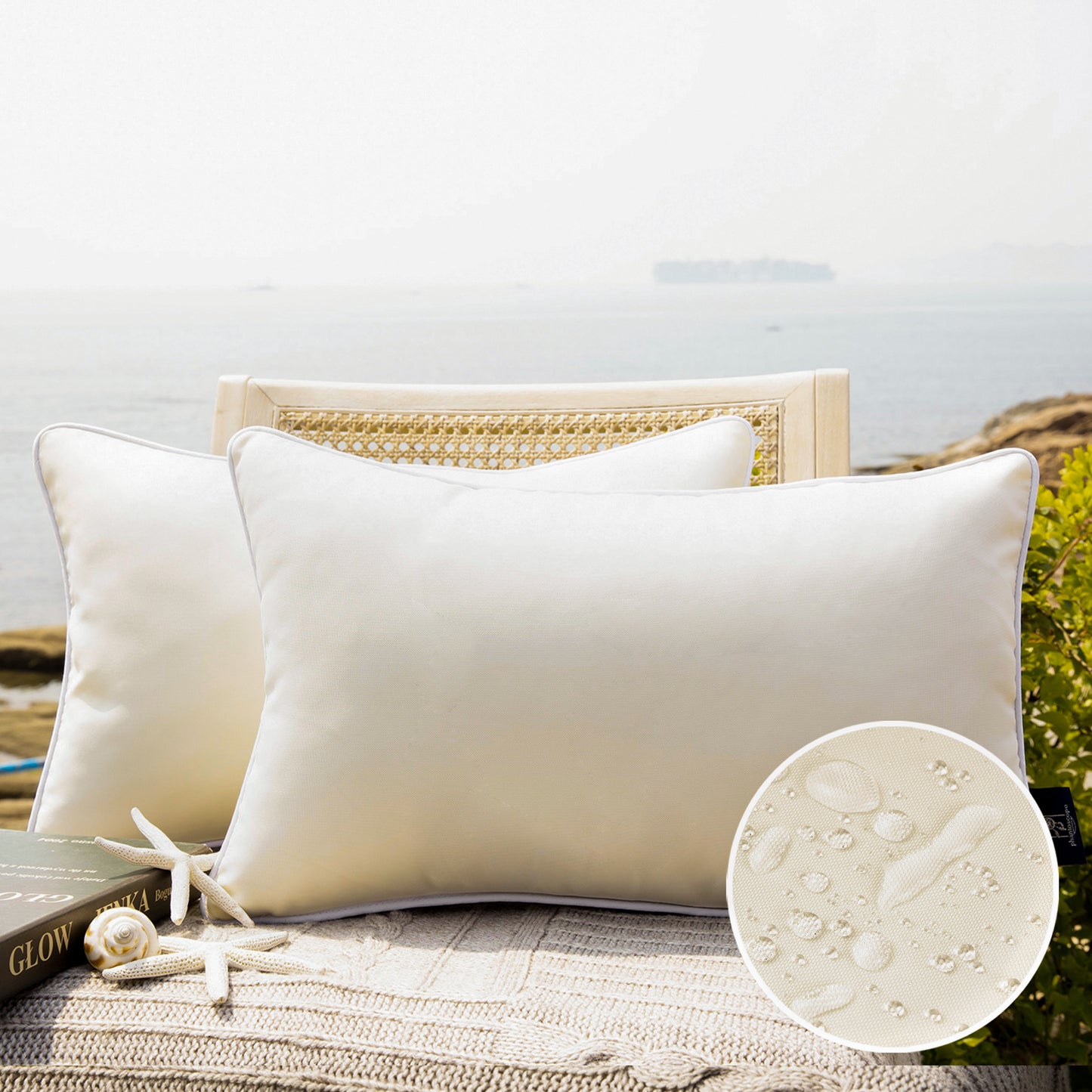 Outdoor Waterproof Throw Pillow Covers (12X20)