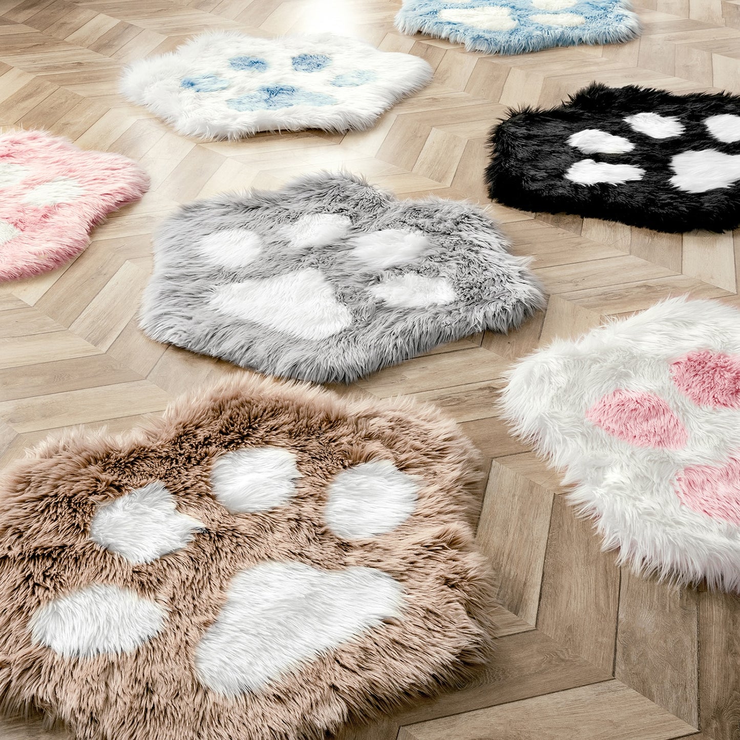 Paw Print Fur Rug