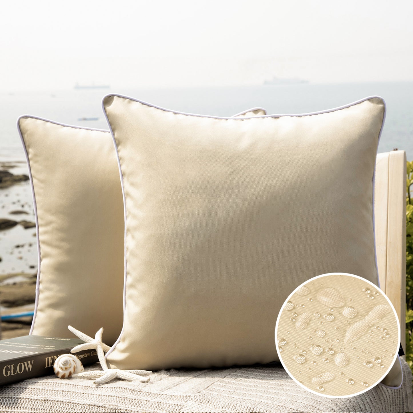 Outdoor Waterproof Throw Pillow Covers (20X20)