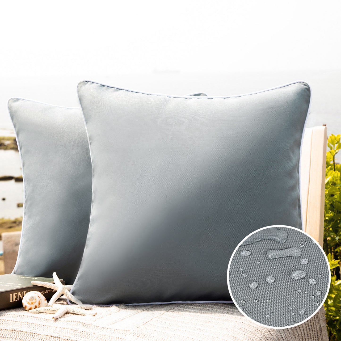 Outdoor Waterproof Throw Pillow Covers (20X20)