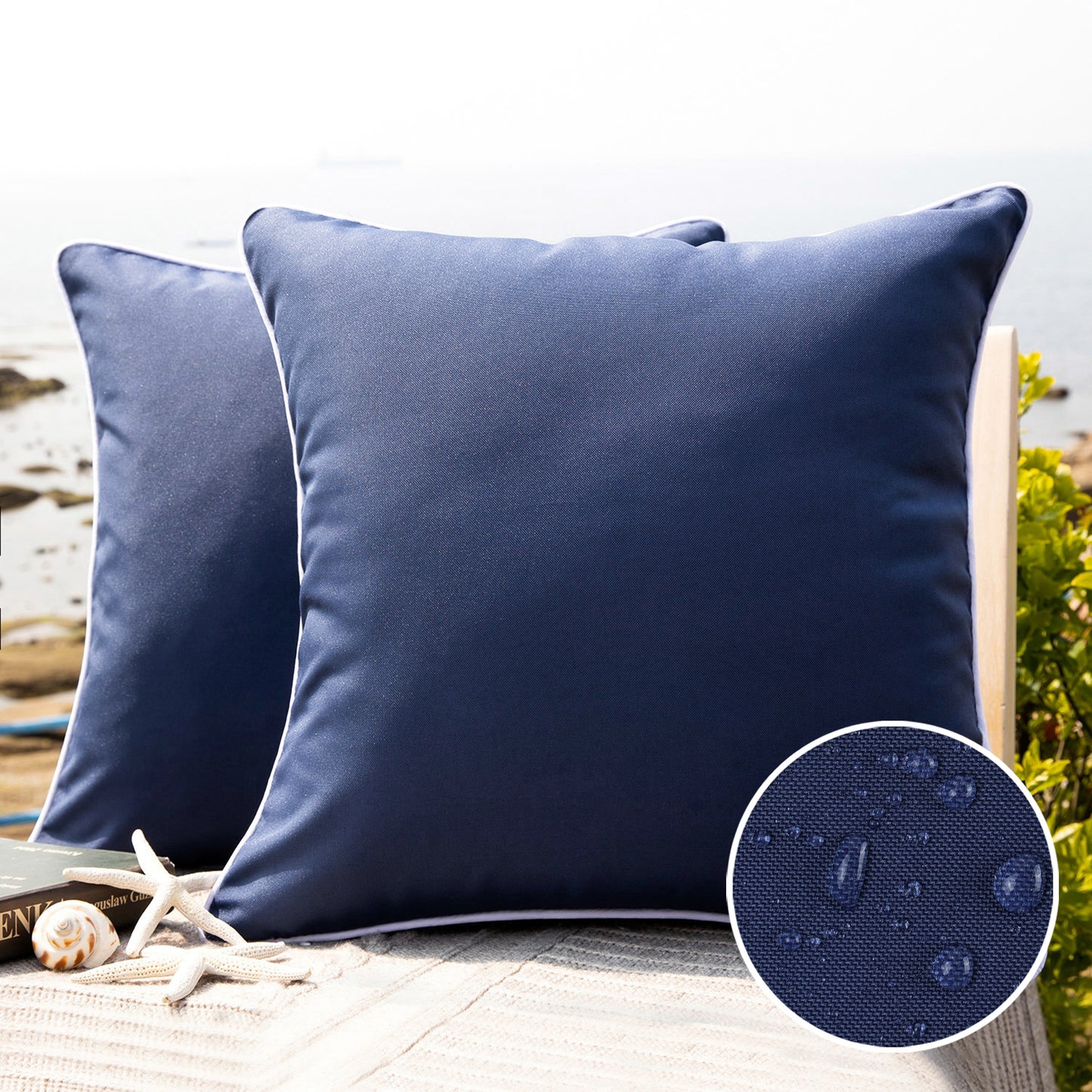 Outdoor Waterproof Throw Pillow Covers (20X20)