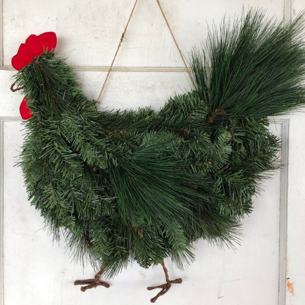 Rooster Christmas Wreath