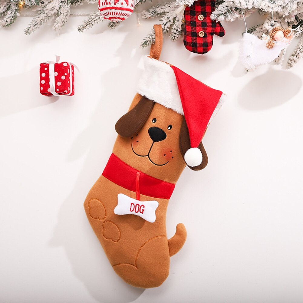 Cute Dog Christmas Stocking