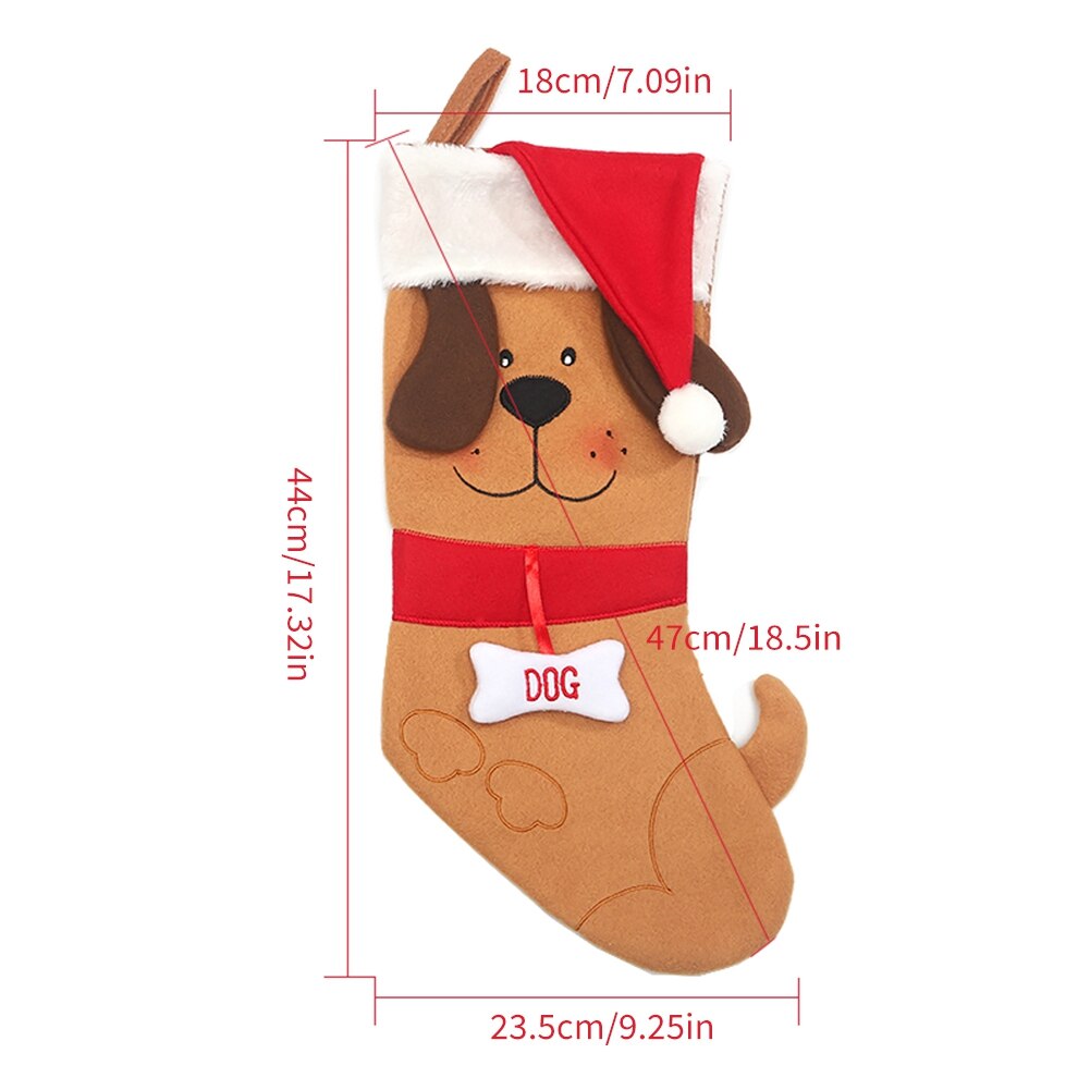 Cute Dog Christmas Stocking