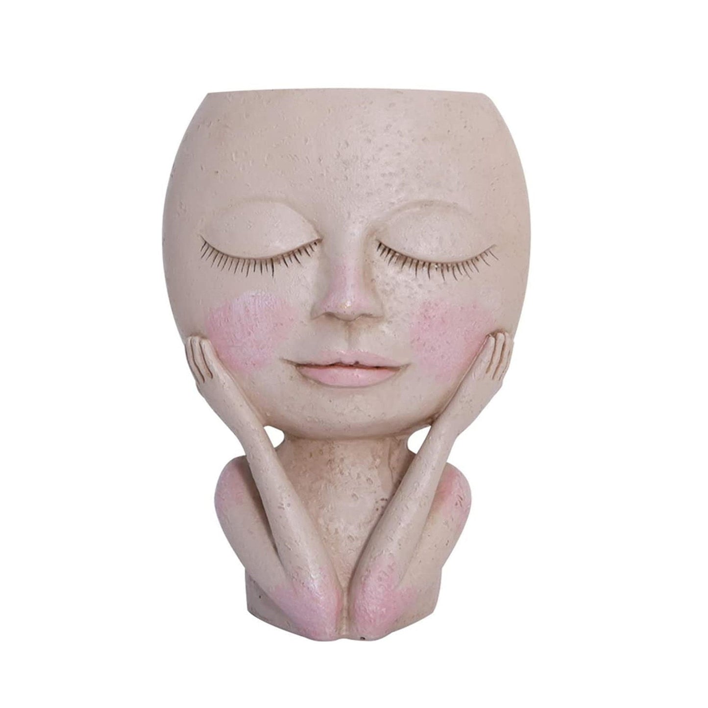 Girls Face Head Flower Planter