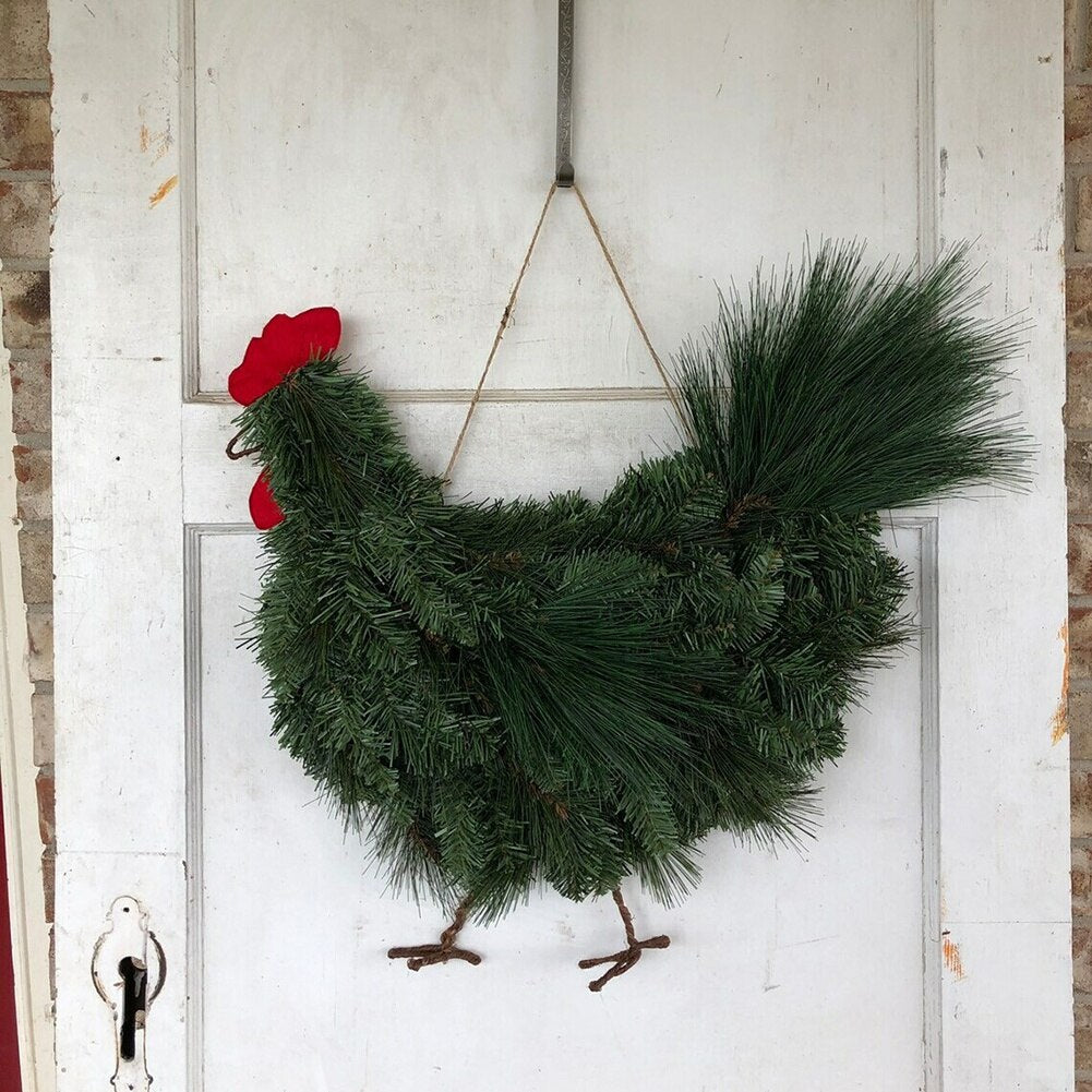 Rooster Christmas Wreath