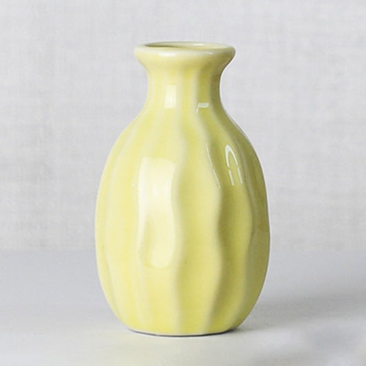 Mini Ceramic Flower Vase - Blue & Yellow