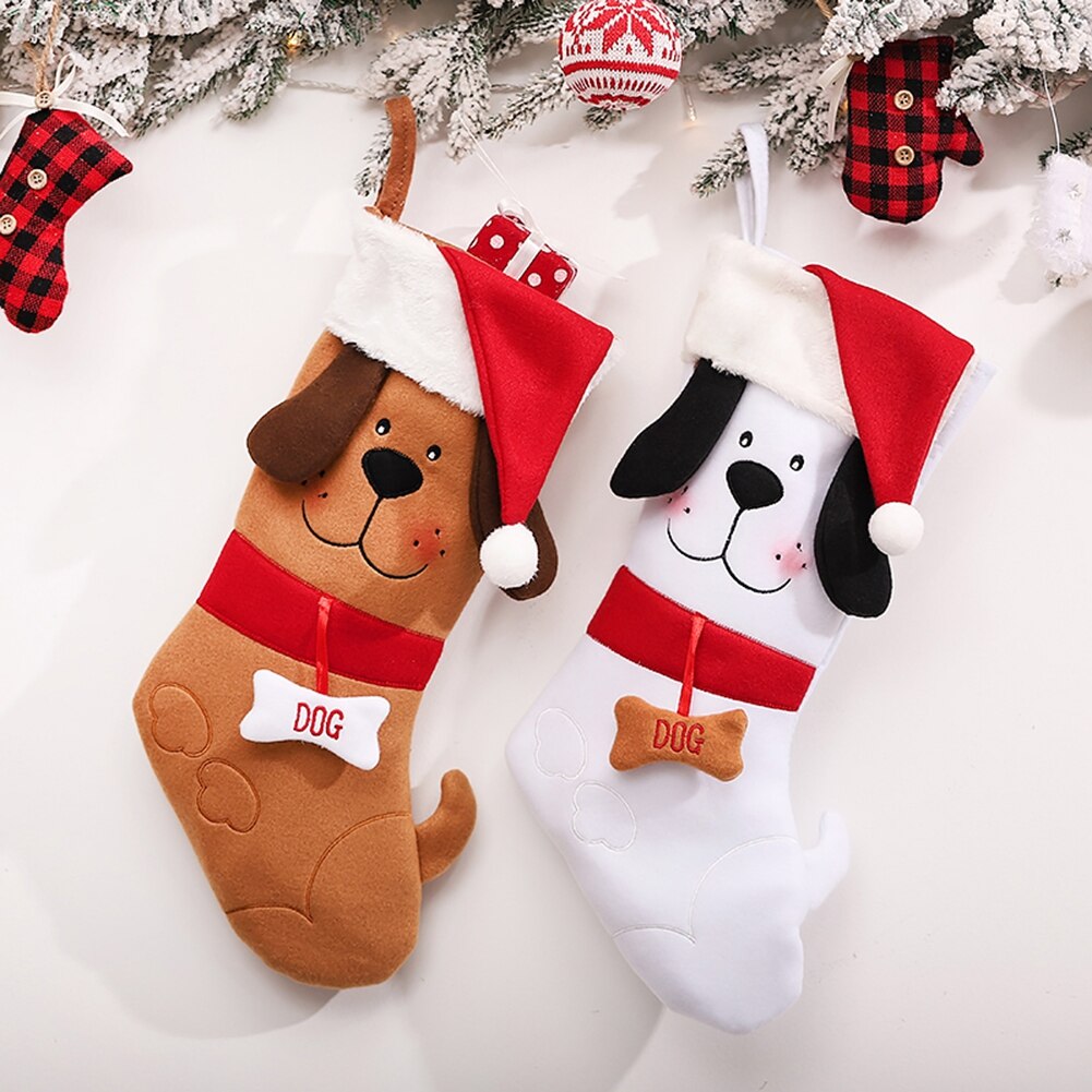 Cute Dog Christmas Stocking