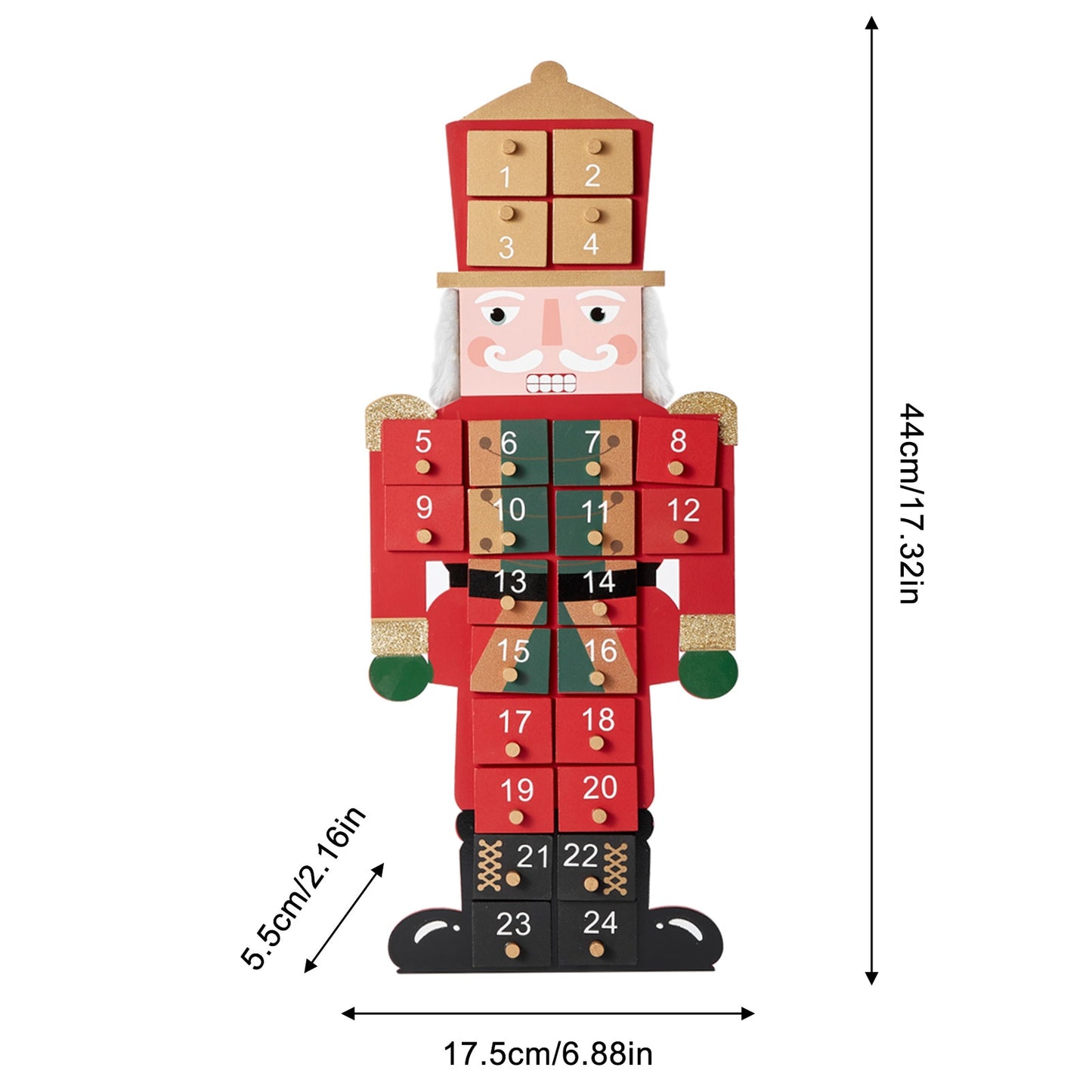 2022 Wooden Nutcracker Advent Calendar